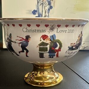 Vintage teleflora Christmas bowl from 2000